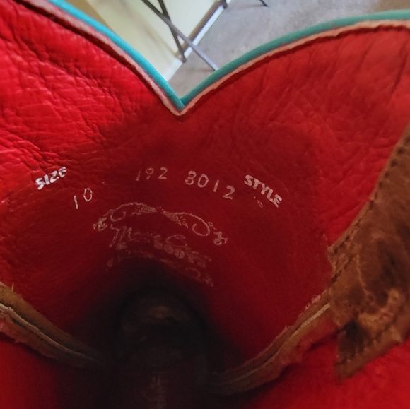 Macie Bean Floral Embroidered Cowboy Boots For Kids Size 10 - Picture 8 of 9